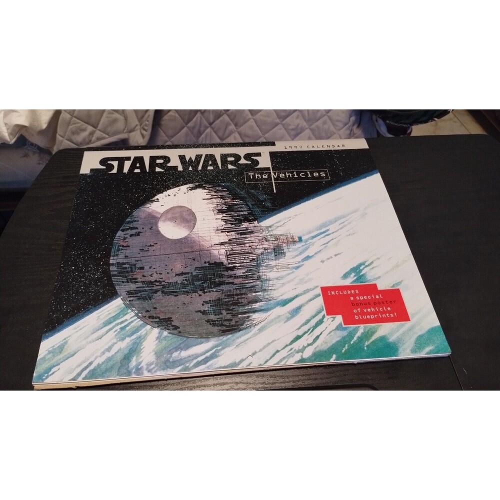 Star Wars Wall Calendar(13X11) Including Vehicles 1997  Great Condition